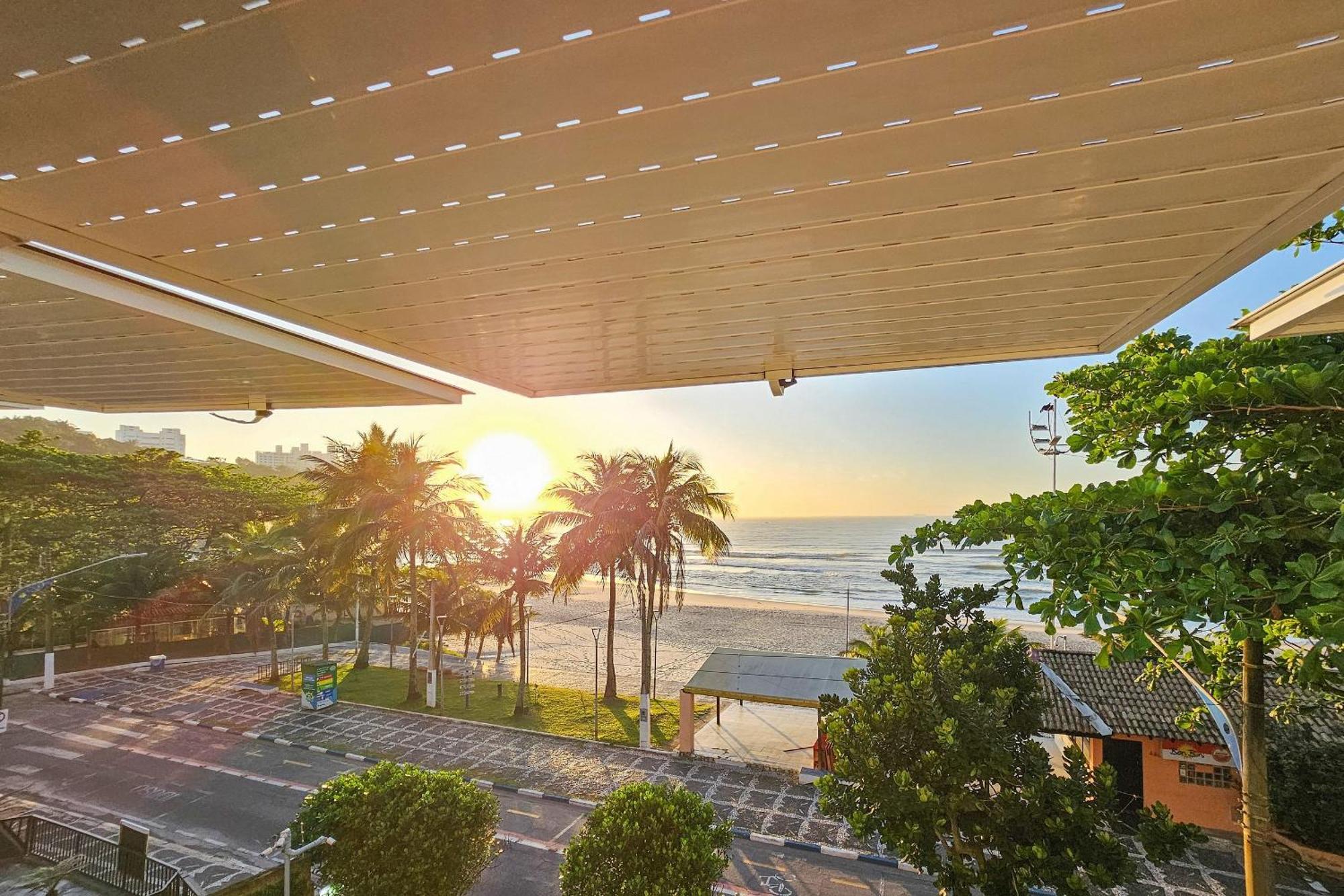 25C - Pe Na Areia Da Praia Do Tombo + Roupas De Cama + Vivo Fibra Guaruja Ngoại thất bức ảnh